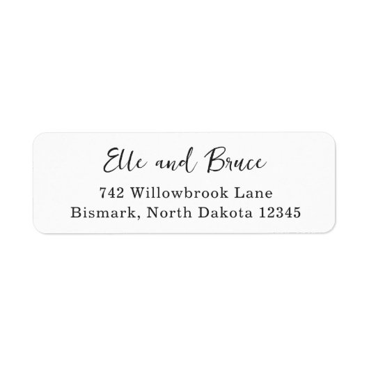 Modern Typography Minimalist Wedding ラベル (正面)