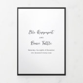 Modern Typography Minimalist Wedding 三つ折り招待状 (カバー)