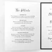 Modern Typography Minimalist Wedding 三つ折り招待状 (内部最初)