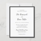 Modern Typography Minimalist Wedding Invitation (正面)