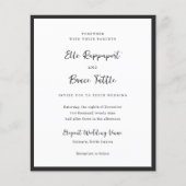 Modern Typography Minimalist Wedding Invitation チラシ (正面)