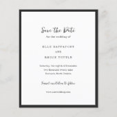 Modern Typography Minimalist Wedding Save the Date チラシ (正面)