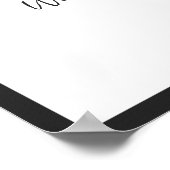 Modern Typography Minimalist Wedding Welcome Sign ポスター (角)
