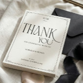 Modern Typography Minimalistic Wedding Thank You  ポストカード