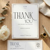 Modern Typography Minimalistic Wedding Thank You  ポストカード