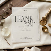 Modern Typography Minimalistic Wedding Thank You  ポストカード
