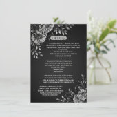 Modern Typography Monochrome Black White Florals  エンクロージャーカード (スタンド正面)