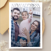 Modern Typography New Address Photo 案内状