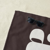 Modern Typography Personalized Name Brown White ビーチタオル (インサイチュ)