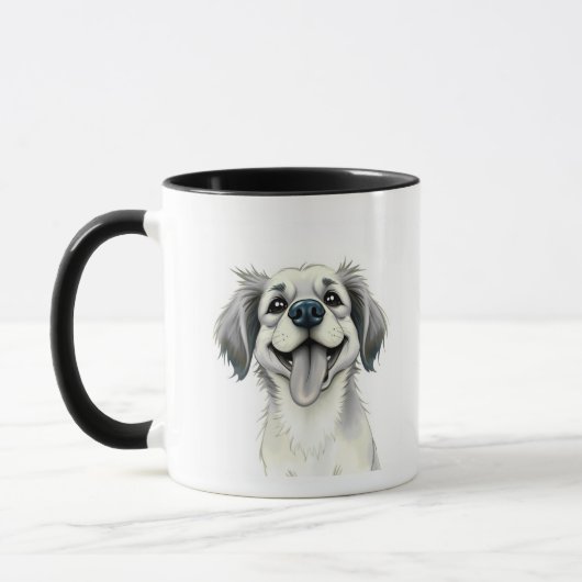 Modern Typography Pet Name Mug With Photo マグカップ (左)