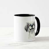 Modern Typography Pet Name Mug With Photo マグカップ (正面右)