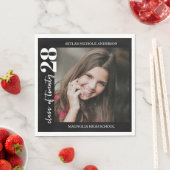 Modern Typography Photo Graduation スタンダードランチョンナプキン (インサイチュ)