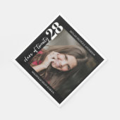 Modern Typography Photo Graduation スタンダードランチョンナプキン (角)