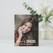 Modern Typography Photo Graduation ポストカード (スタンド正面)