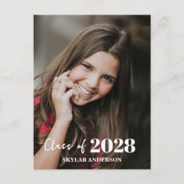 Modern Typography Photo Graduation ポストカード