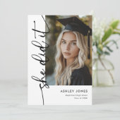 Modern Typography Photo Graduation 招待状 (スタンド正面)