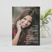 Modern Typography Photo Graduation 招待状 (スタンド正面)