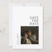 Modern Typography Photo Wedding Save the Date セーブザデート (正面)