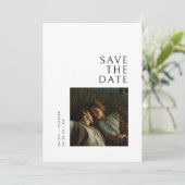 Modern Typography Photo Wedding Save the Date セーブザデート (スタンド正面)