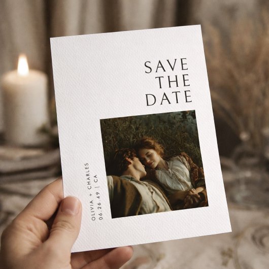 Modern Typography Photo Wedding Save the Date セーブザデート