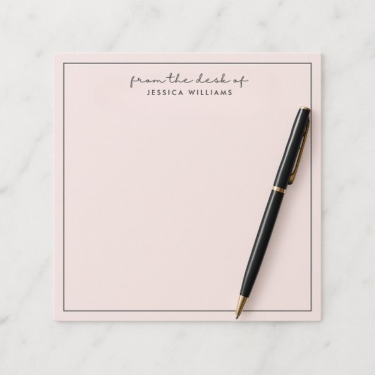 modern typography, pink 2 from the desk of notepad ノートパッド