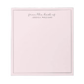 modern typography, pink 2 from the desk of notepad ノートパッド (正面)