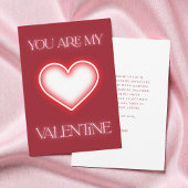 Modern Typography Red Heart Valentine's Day シーズンカード