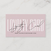 Modern typography script reward  ロイヤリティカード (正面)