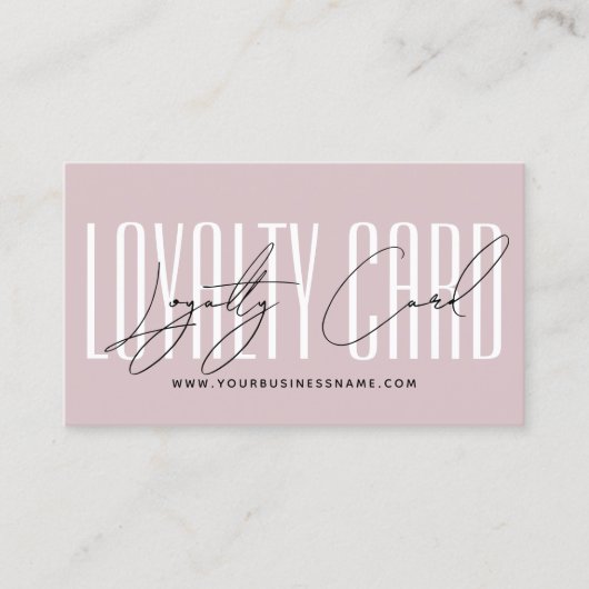 Modern typography script reward  ロイヤリティカード (正面)