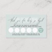 Modern typography script reward  ロイヤリティカード (裏面)