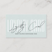 Modern typography script reward  ロイヤリティカード (正面)