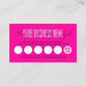 Modern typography script reward  ロイヤリティカード (裏面)