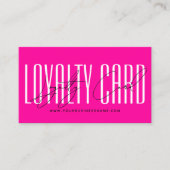 Modern typography script reward  ロイヤリティカード (正面)