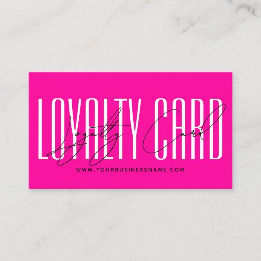 Modern typography script reward  ロイヤリティカード (正面)