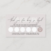 Modern typography script reward  ロイヤリティカード (裏面)