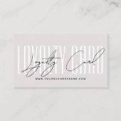 Modern typography script reward  ロイヤリティカード (正面)