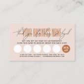 Modern typography script reward  ロイヤリティカード (裏面)