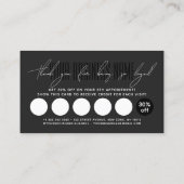 Modern typography script reward  ロイヤリティカード (裏面)