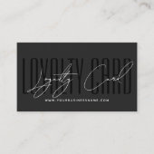 Modern typography script reward  ロイヤリティカード (正面)