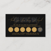 Modern typography script reward  ロイヤリティカード (裏面)