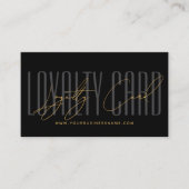 Modern typography script reward  ロイヤリティカード (正面)