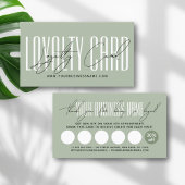 Modern typography script reward  ロイヤリティカード