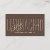 Modern typography script reward  ロイヤリティカード (正面)