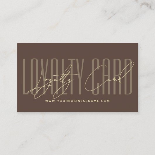 Modern typography script reward  ロイヤリティカード (正面)