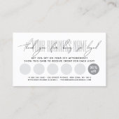 Modern typography script reward  ロイヤリティカード (裏面)