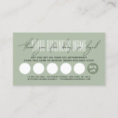 Modern typography script reward  ロイヤリティカード (裏面)