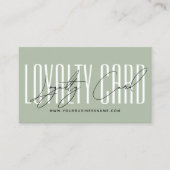 Modern typography script reward  ロイヤリティカード (正面)