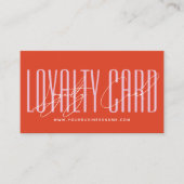 Modern typography script reward  ロイヤリティカード (正面)