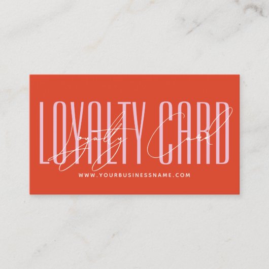 Modern typography script reward  ロイヤリティカード (正面)