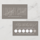 Modern typography script reward  loyalty card ロイヤリティカード (正面/裏面)